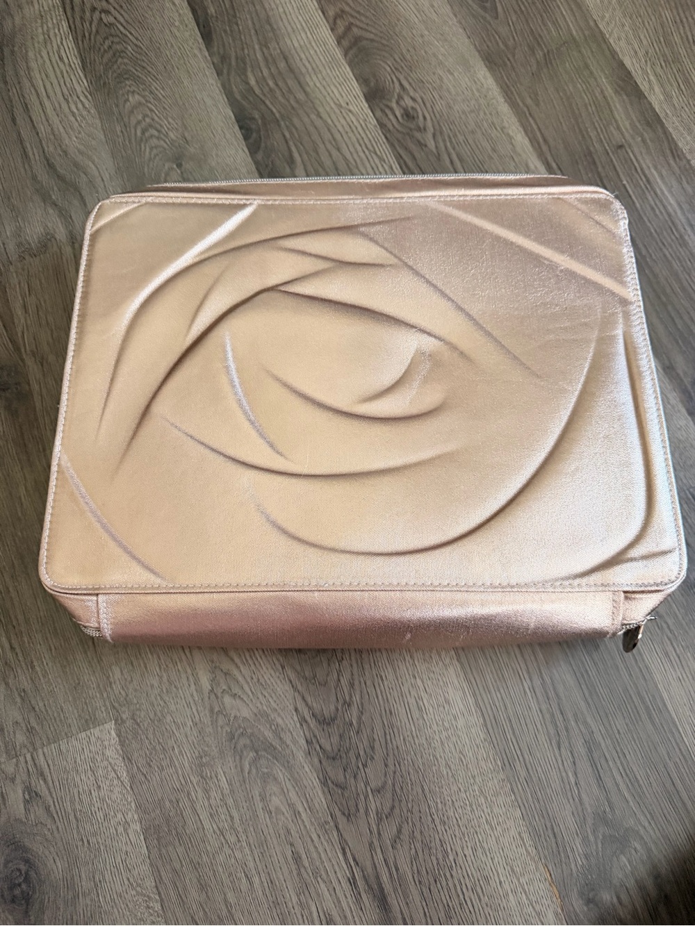 Lancome Rose Gold Metallic Travel Cosmetic Case